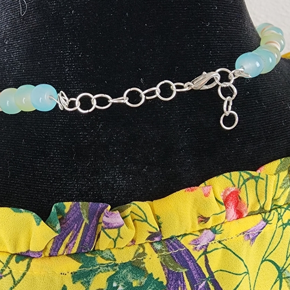 🐚🌊 Lampwork Seahorse with aquamarine & shells necklace - Picture 12 of 13